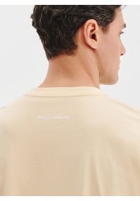 Pako Lorente - PAKO LORENTE – Beżowy t-shirt oversize. Okazja: na co dzień. Kolor: zielony, beżowy, oliwkowy. Materiał: bawełna. Styl: casual #9