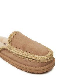 Mou Kapcie Slipper Full Eskimo Stitch FW161007A Beżowy. Kolor: beżowy. Materiał: skóra #3