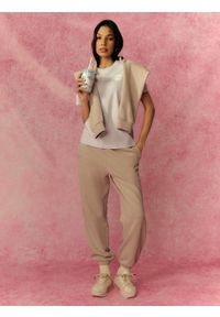 4f - 4F T-shirt relaxed z nadrukiem damski - niebieski XS. Okazja: na co dzień. Kolor: niebieski. Materiał: materiał, bawełna, skóra, dzianina. Wzór: nadruk. Styl: casual #2