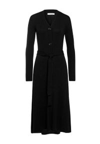 IVY & OAK - Ivy & Oak Sukienka kolor czarny midi prosta. Okazja: na co dzień. Kolor: czarny. Materiał: wełna, materiał. Długość rękawa: długi rękaw. Typ sukienki: proste. Styl: casual. Długość: midi #6