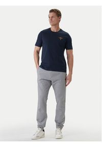 Aeronautica Militare T-Shirt 261TS1580UJ00372 Granatowy Regular Fit. Kolor: niebieski. Materiał: bawełna #5