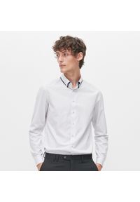Reserved - Wzorzysta koszula slim fit - Biały. Kolor: biały #1