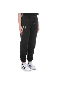 Spodnie sportowe damskie Under Armour Essential Fleece Joggers. Kolor: niebieski, czarny. Materiał: dresówka