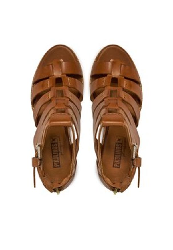 Pikolinos Sandały Blanes W3H-1823 Brązowy. Kolor: brązowy. Materiał: skóra