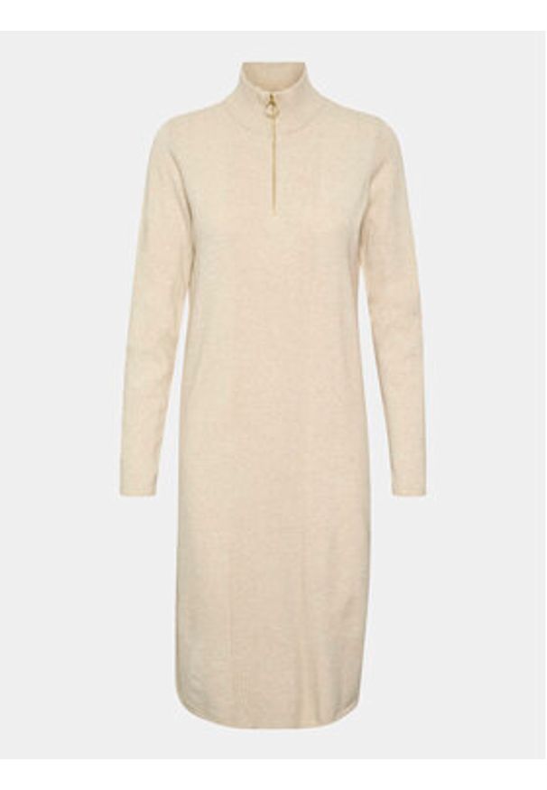 Cream Sukienka dzianinowa Crdela Knit 10611862 Beżowy Straight Fit. Kolor: beżowy. Materiał: dzianina, wiskoza