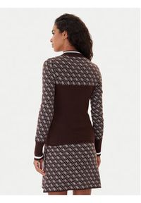 Guess Sweter W5BR24 Z3JD2 Brązowy Slim Fit. Kolor: brązowy. Materiał: syntetyk #5