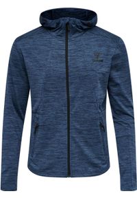 Kurtka Hummel zip Aston. Kolor: niebieski, wielokolorowy, czarny, szary