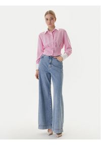 Morgan Koszula 261-CLICK.F Różowy Slim Fit. Kolor: różowy. Materiał: wiskoza #3