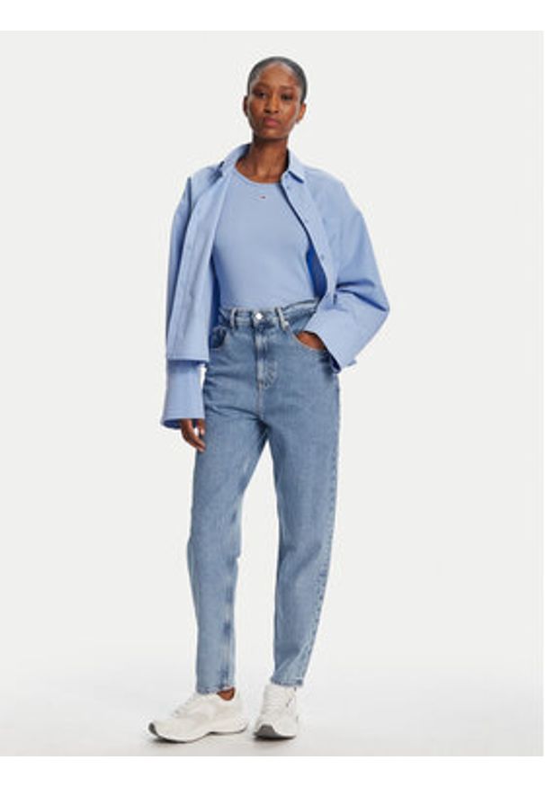Tommy Jeans Jeansy DW0DW21392 Niebieski Mom Fit. Kolor: niebieski