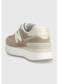 New Balance sneakersy 574 kolor beżowy. Kolor: beżowy. Materiał: guma. Obcas: na platformie. Model: New Balance 574 #4