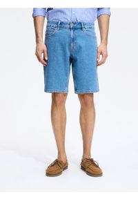 Reserved - Jeansowe szorty straight - niebieski. Kolor: niebieski. Materiał: jeans