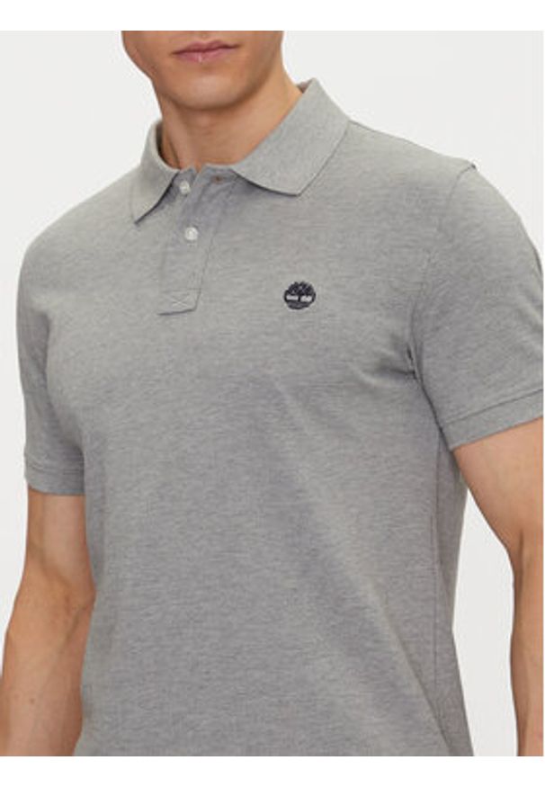 Timberland Polo TB0A6VDP Szary Regular Fit. Typ kołnierza: polo. Kolor: szary. Materiał: bawełna