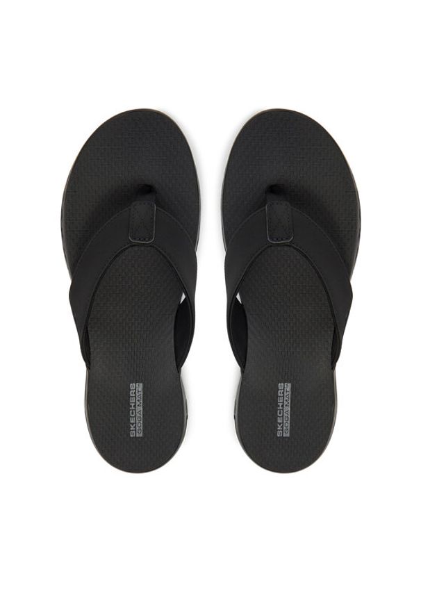 skechers - Skechers Japonki On-The-Go 600-Vacay 140702/BBK Czarny. Kolor: czarny. Materiał: materiał