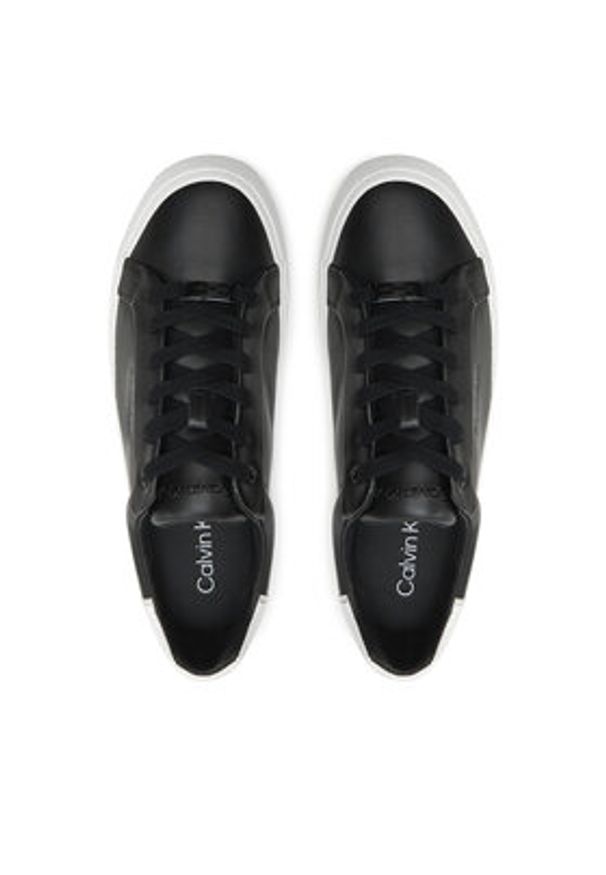 Calvin Klein Sneakersy Vulc Lace Up Texture Fox - Lth HW0HW02439 Czarny. Kolor: czarny. Materiał: skóra