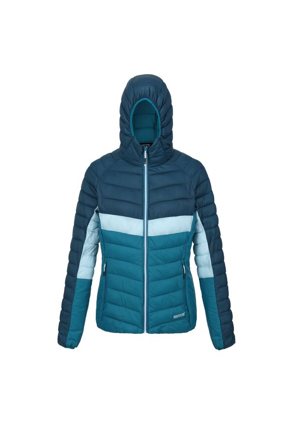 Harrock II Regatta damska turystyczna kurtka zimowa pikowana. Kolor: niebieski. Sezon: zima. Sport: turystyka piesza