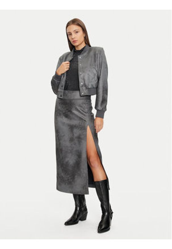 only - ONLY Kurtka z imitacji skóry Paris 15330040 Szary Regular Fit. Kolor: szary. Materiał: skóra