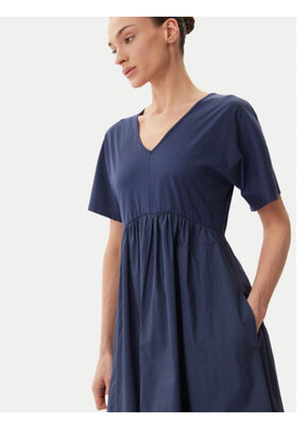 Weekend Max Mara Sukienka codzienna Brozno 2515621082 Granatowy Relaxed Fit. Okazja: na co dzień. Kolor: niebieski. Materiał: bawełna. Typ sukienki: proste. Styl: casual