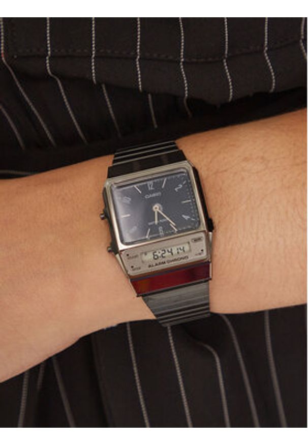 Casio Zegarek Vintage Edgy AQ-800EB-2AEF Czarny. Kolor: czarny. Styl: vintage