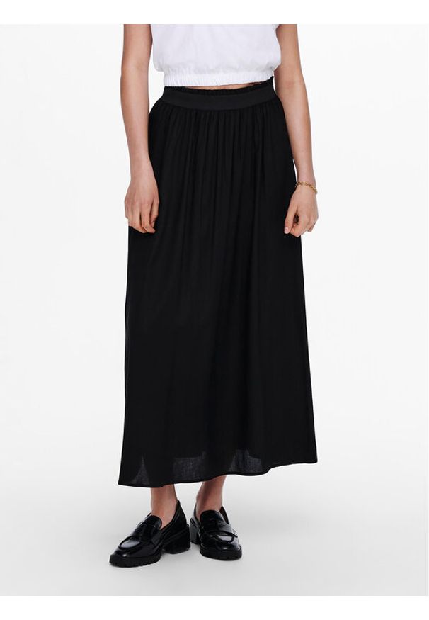 only - ONLY Spódnica maxi Venedig 15164606 Czarny Regular Fit. Kolor: czarny. Materiał: wiskoza