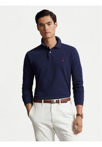 Polo Ralph Lauren Polo 710680790046 Granatowy Custom Slim Fit. Typ kołnierza: polo. Kolor: niebieski. Materiał: bawełna #1