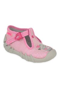 Befado obuwie dziecięce 110P433 różowe. Kolor: różowy. Materiał: skóra, bawełna, tkanina