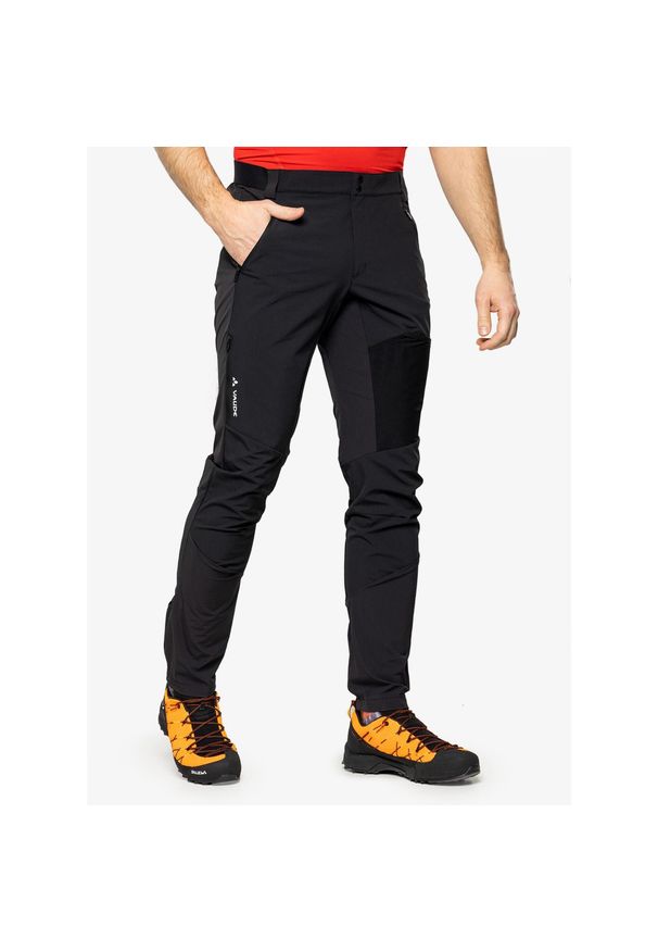 Spodnie softshell męskie Vaude Scopi Pants III. Kolor: czarny. Materiał: softshell
