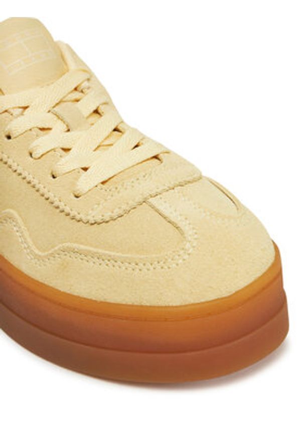 Tommy Jeans Sneakersy The Greenwich Flatform Suede EN0EN02734 Żółty. Kolor: żółty. Materiał: zamsz, skóra