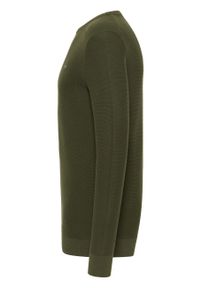 Mustang - MUSTANG ELLIOT MĘSKI SWETER LOGO ELEGANCKI RIFLE GREEN 1015472 6514. Styl: elegancki #4