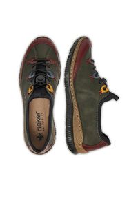 Rieker Półbuty N3271-54 Zielony. Kolor: zielony. Materiał: materiał #5