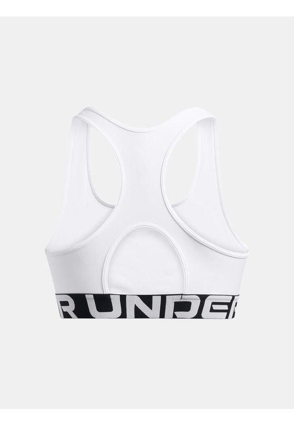 Biustonosz treningowy Under Armour HG Authentics Mid Branded. Kolor: biały. Sport: fitness
