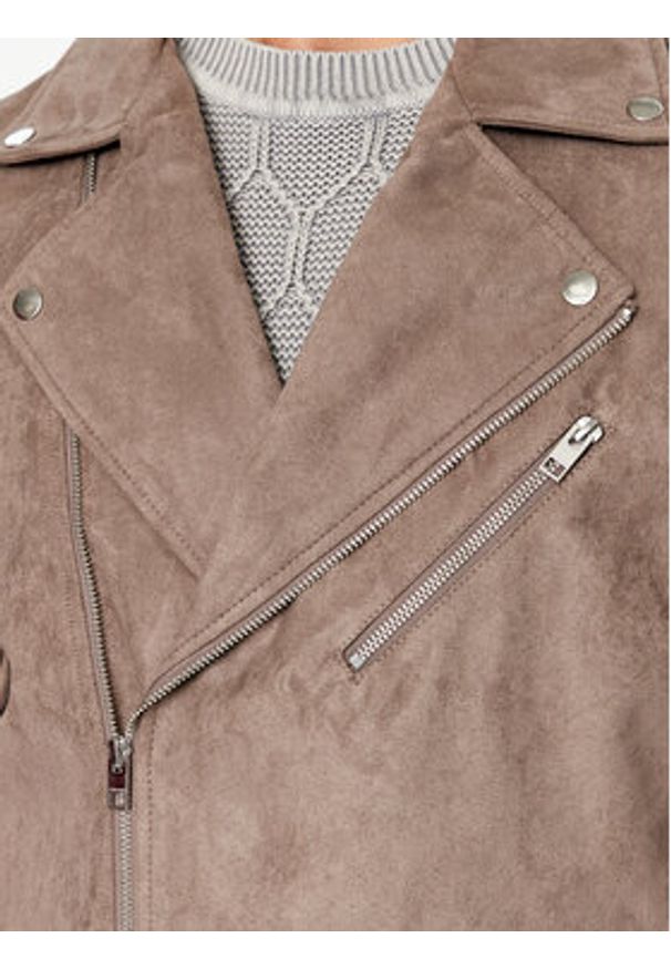 Jack & Jones Kurtka z imitacji skóry 12236853 Brązowy Regular Fit. Kolor: brązowy. Materiał: skóra