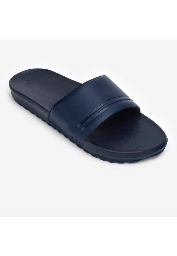 Decathlon - Klapki męskie Olaian 550. Okazja: na plażę. Kolor: niebieski. Materiał: poliester. Styl: sportowy