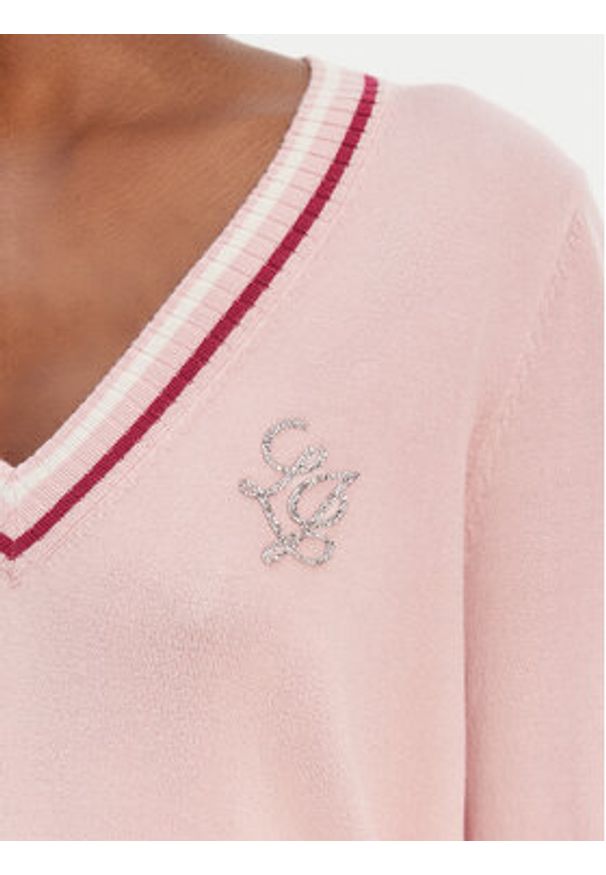 Liu Jo Sport Sweter TA6068 MS49I Różowy Regular Fit. Kolor: różowy. Materiał: wiskoza. Styl: sportowy