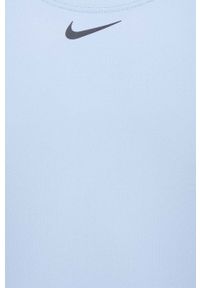 Nike jednoczęściowy strój kąpielowy Logo Tape kolor niebieski miękka miseczka. Kolor: niebieski. Materiał: skóra, materiał, włókno #3