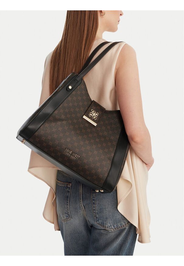 Nine West Torebka CEO-Onira-KY252 Brązowy. Kolor: brązowy