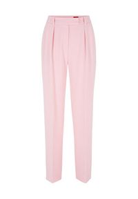 Hugo Spodnie materiałowe 50489275 Różowy Regular Fit. Kolor: różowy. Materiał: syntetyk