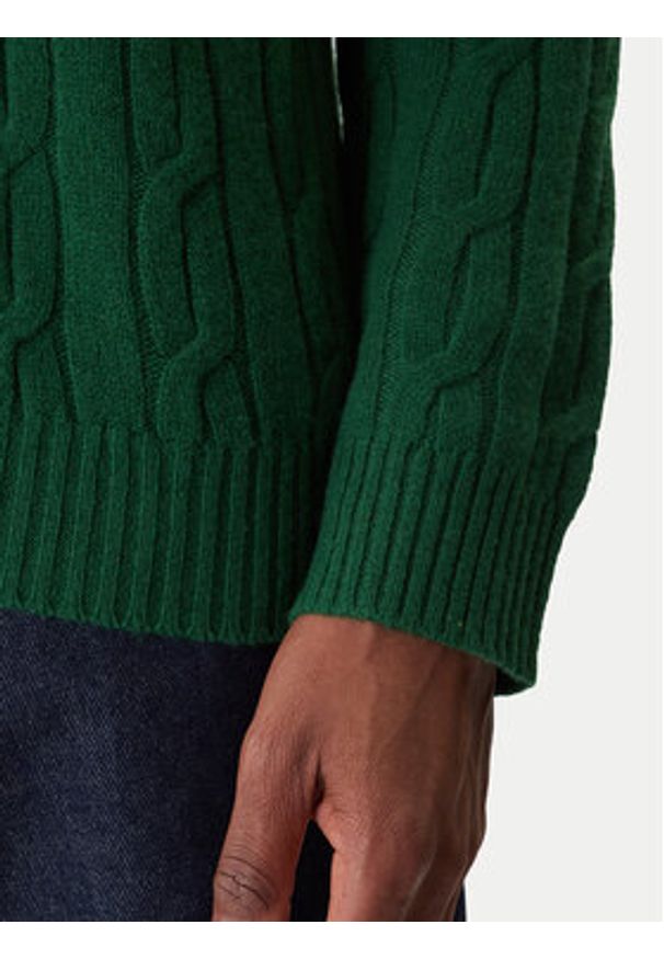 GANT - Gant Sweter 8050213 Zielony Regular Fit. Kolor: zielony. Materiał: wełna