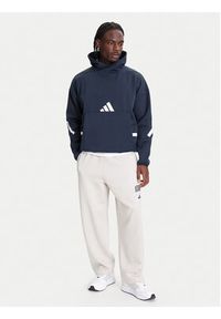 Adidas - adidas Bluza Z.N.E. JW4729 Granatowy Loose Fit. Kolor: niebieski. Materiał: bawełna #3