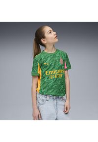 Puma - Młodzieżowa koszulka bramkarska AC Milan 25/26 PUMA. Kolor: pomarańczowy, zielony, żółty, wielokolorowy. Materiał: tkanina. Sport: piłka nożna