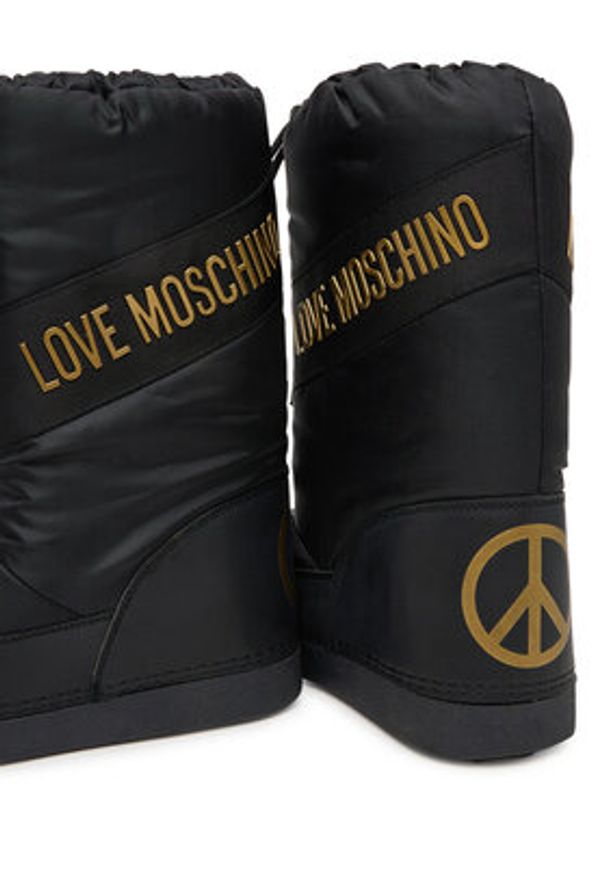 Love Moschino - LOVE MOSCHINO Śniegowce JA24032G0NISY000 Czarny. Kolor: czarny. Materiał: materiał