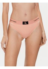 Calvin Klein Underwear Stringi 000QF7248E Różowy. Kolor: różowy. Materiał: syntetyk #1