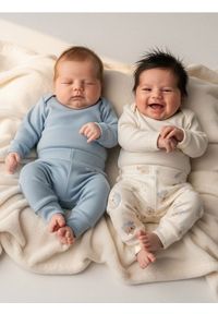 Sinsay - Bawełniane legginsy 2 pack - kremowy. Kolor: kremowy. Materiał: bawełna #1