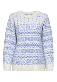 only - ONLY Sweter Xmas Nordic 15354824 Błękitny Regular Fit. Kolor: niebieski. Materiał: syntetyk