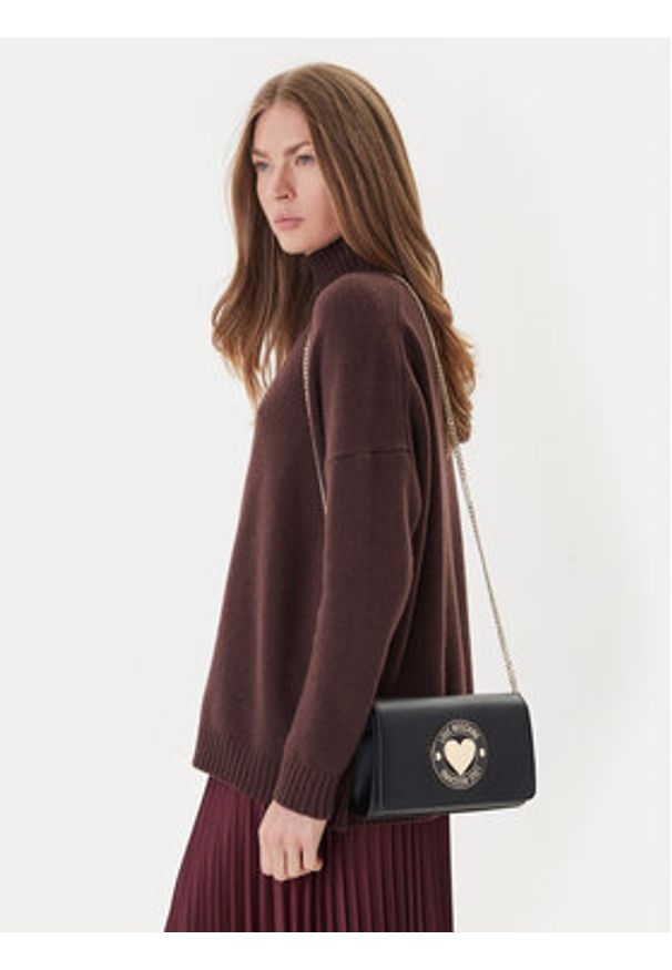 Love Moschino - LOVE MOSCHINO Torebka JC4368PP0NKG0000 Czarny. Kolor: czarny. Materiał: skórzane