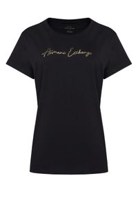 Armani Exchange T-Shirt XW001457 AF10356 MC021 Czarny Regular Fit. Kolor: czarny. Materiał: bawełna