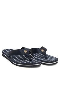 TOMMY HILFIGER - Tommy Hilfiger Japonki Th Chain Print FW0FW08514 Granatowy. Kolor: niebieski. Materiał: materiał. Wzór: nadruk #6