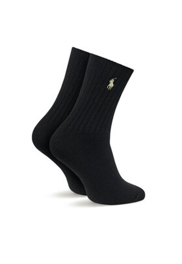 Polo Ralph Lauren Skarpety długie 455846847012 Czarny. Kolor: czarny. Materiał: materiał, bawełna