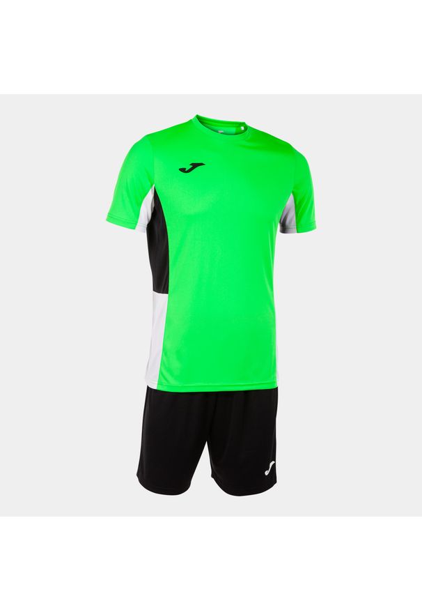 Dres Joma Danubio II Zielony / Czarny. Kolor: niebieski, wielokolorowy, czarny. Materiał: poliester. Sport: fitness, piłka nożna