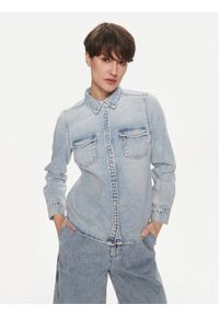 Vero Moda Koszula jeansowa Annalise 10302480 Niebieski Regular Fit. Kolor: niebieski. Materiał: bawełna