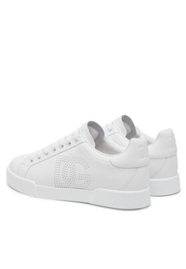 DOLCE & GABBANA - Dolce&Gabbana Sneakersy CK2277 AV066 Biały. Kolor: biały. Materiał: skóra